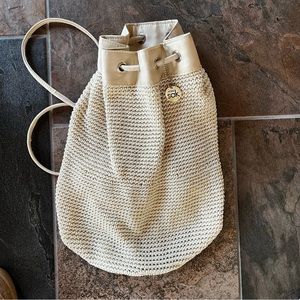 The Sak Cream Crocheted Backpack